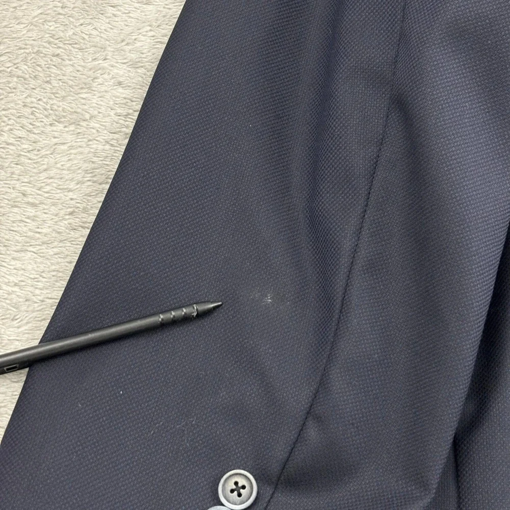 Samuelsohn Blazer Mens 54R Black 100% Wool Guabello Two Button Notch Lapel Italy